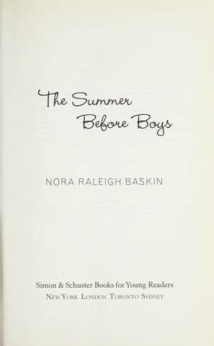 Cover of The summer before boys