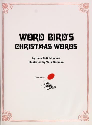 Cover of Word Bird's Christmas words