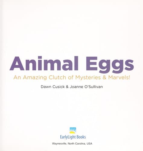 Cover of Animal eggs