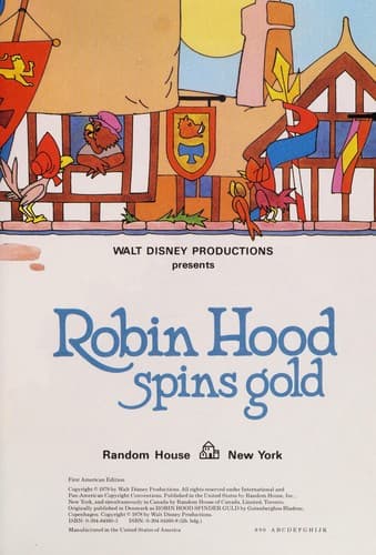 Cover of Disney's Robin Hood spins gold