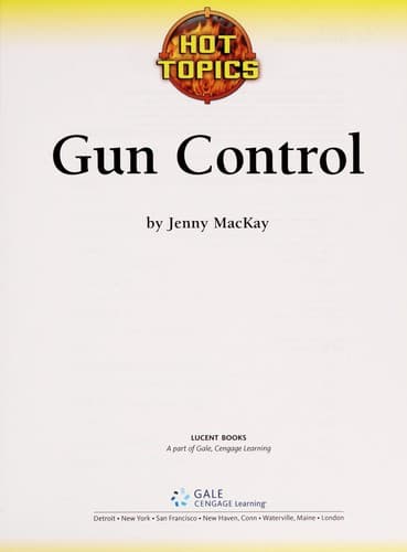 Cover of Gun control