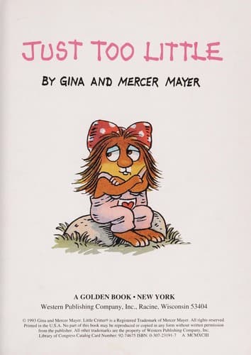 Cover of Just too little