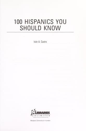 Cover of 100 Hispanics you should know