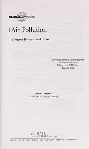 Cover of Air pollution