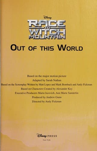 Cover of Race to Witch Mountain