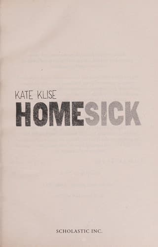 Cover of Homesick