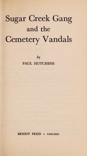 Cover of Sugar Creek Gang and the Cemetery Vandals (Sugar Creek Gang)