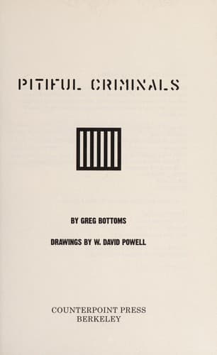 Cover of Pitiful Criminals