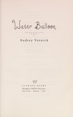 Cover of Water balloon