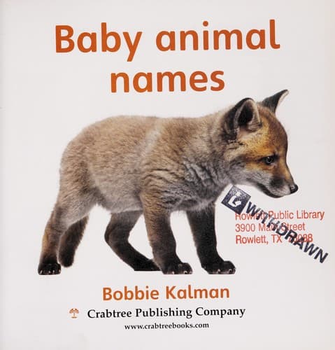 Cover of Baby animal names
