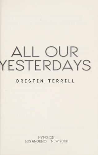 Cover of All Our Yesterdays