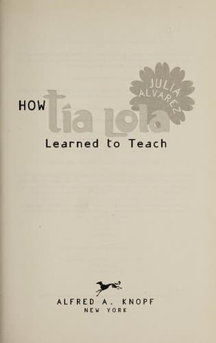 Cover of How Tia Lola learned to teach