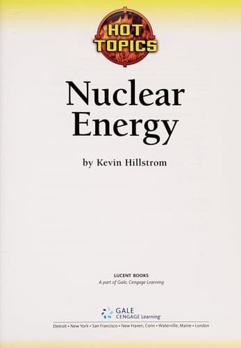 Cover of Nuclear energy