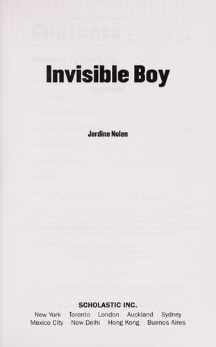 Cover of Invisible boy