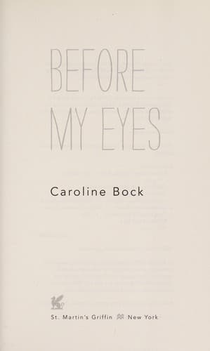 Cover of Before my eyes