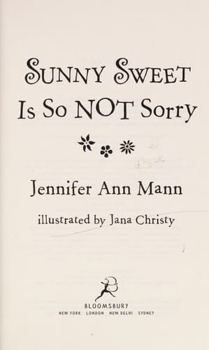 Cover of Sunny Sweet is so not sorry