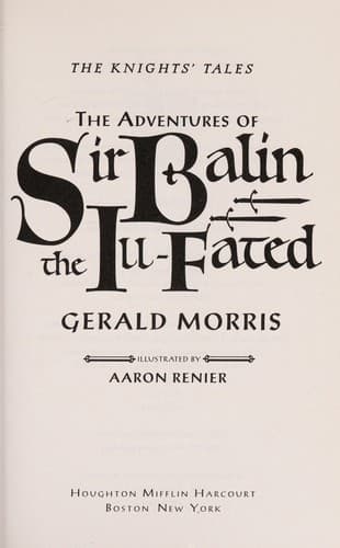Cover of The adventures of Sir Balin the Ill-fated