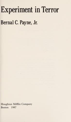 Cover of Experiment in terror
