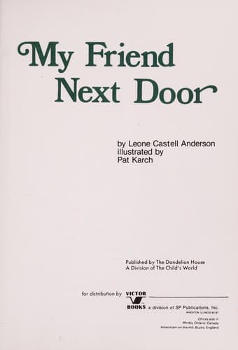 Cover of My friend next door