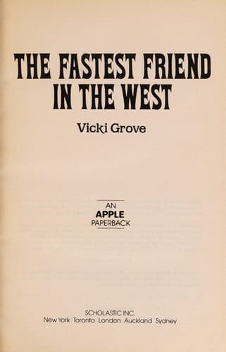 Cover of The fastest friend in the West