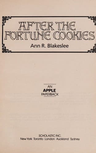 Cover of After the fortune cookies