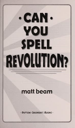 Cover of Can you spell revolution?