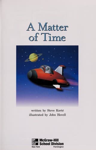 Cover of A matter of time (McGraw-Hill reading)