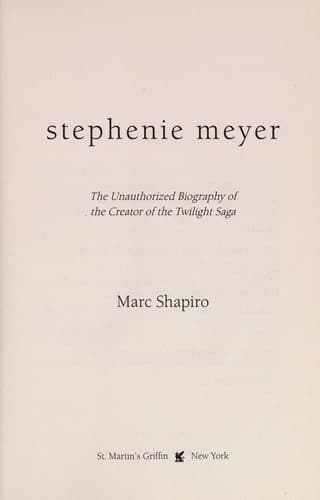 Cover of Stephenie Meyer