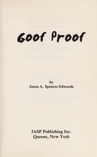 Cover of Goof proof