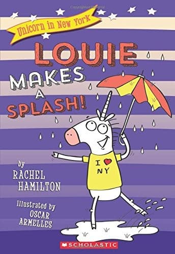 Cover of Louie Makes a Splash! (Unicorn in New York #4)