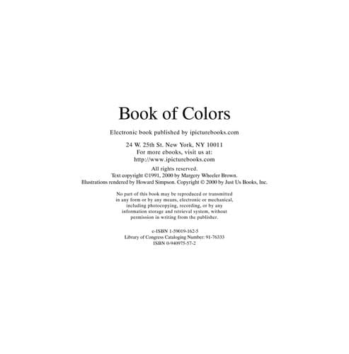 Cover of Book of colors