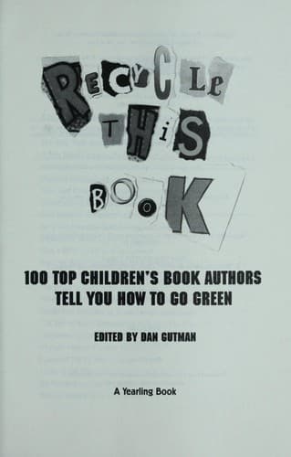 Cover of Recycle this Book