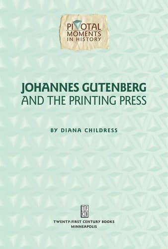 Cover of Johannes Gutenberg and the printing press