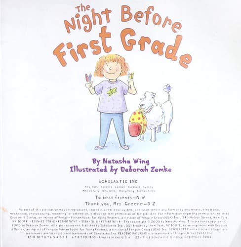 Cover of The night before first grade