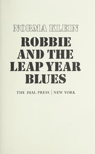 Cover of Robbie and the leap year blues