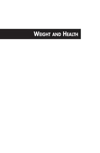 Cover of Weight and health