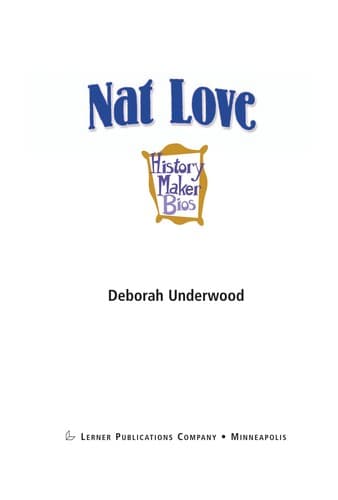 Cover of Nat Love